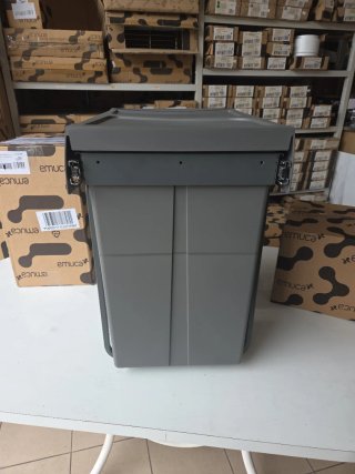 Balde Lixo Duplo 2x25LT Antracite Emuca