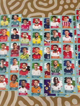 Set 120 cromos actualización Mundial 2026 FIFA