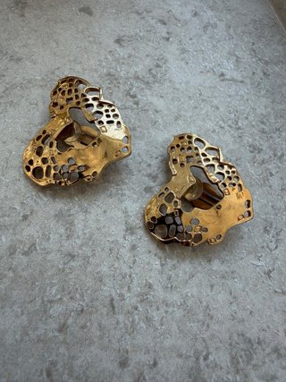 Pendientes Christian Lacroix Vintage Corazón Oro