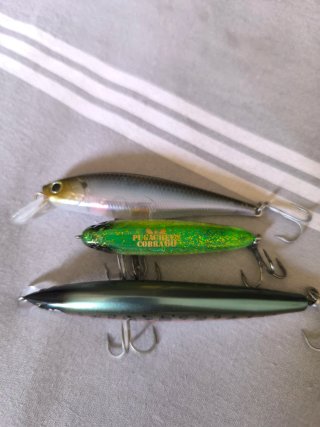 Lote 3 señuelos pesca spinning