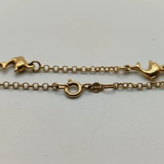 00688 Pulsera Oro 18k Delfines