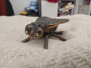 Figura Cenicero Mosca Vintage Bronce