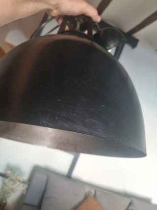 Lámpara industrial negra 20cm