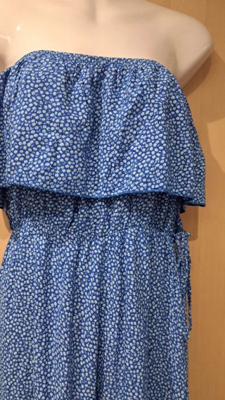Mono largo estampado floral azul talla hasta 40