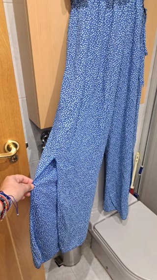 Mono largo estampado floral azul talla hasta 40