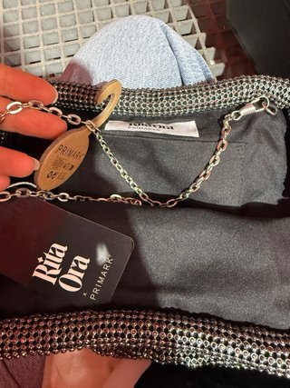 Bolso de fiesta plateado brillo , invitada, clutch