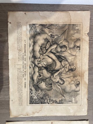 4 Litografías Antiguas S. Philomena