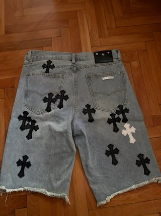 Shorts Chrome Hearts Croce Neri e Bianchi