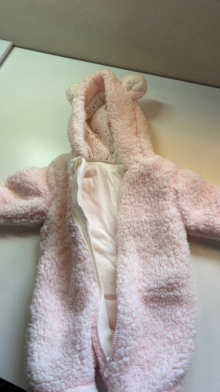Buzo bebé borreguito rosa con orejas