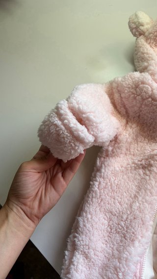 Buzo bebé borreguito rosa con orejas