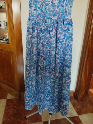 Vestido largo estampado floral talla L