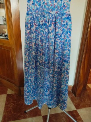 Vestido largo estampado floral talla L
