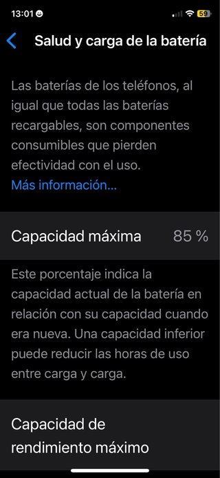 iPhone XS 256GB Negro 85% Salud Batería