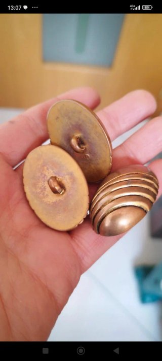 Bottone gioiello vintage bronzato