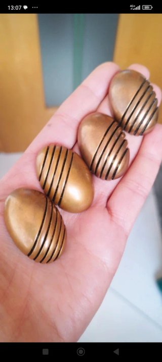 Bottone gioiello vintage bronzato