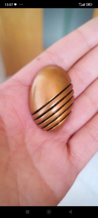 Bottone gioiello vintage bronzato
