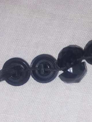 Lotto 100 PZ Bottoni Neri Vintage.