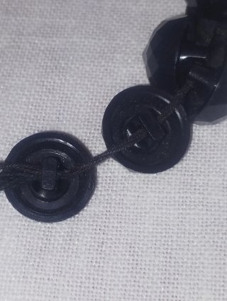 Lotto 100 PZ Bottoni Neri Vintage.
