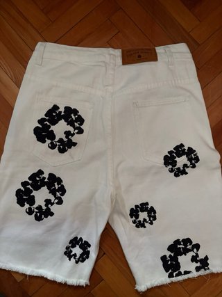 Denim Tears shorts bianchi con stampa