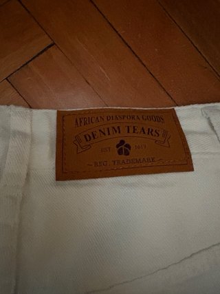 Denim Tears shorts bianchi con stampa