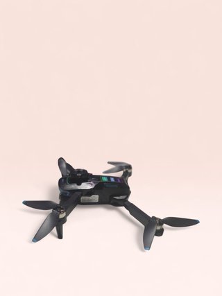 Drone negro multicolor con control