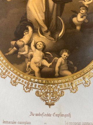 Antigua impresión religiosa