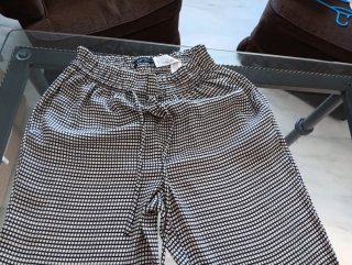 Pantalón de mujer cuadros blanco y negro