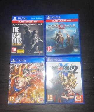 4 Juegos PS4: God of War, The Last of Us, Dragon B