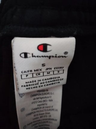 Pantalones Champion Negros con Cremallera