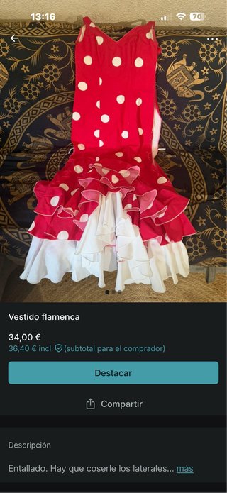 Vestido de flamenca con lunares