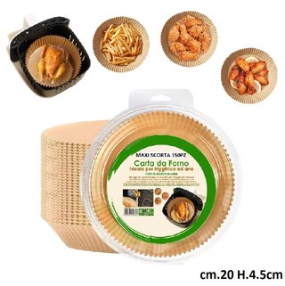 Carta Forno per Friggitrice ad Aria Maxi Scorta 150pz D.20