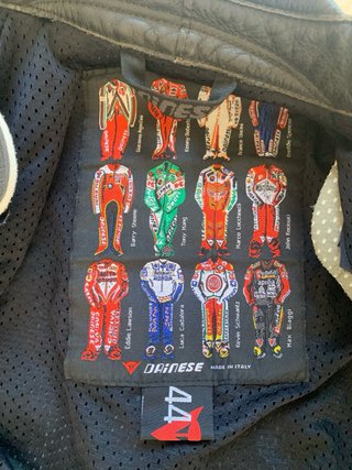 Traje Dainese 2 piezas cuero moto