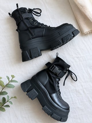 Botas Botines Stradivarius Mujer Negro Talla 37 Pl