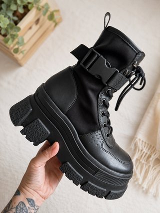Botas Botines Stradivarius Mujer Negro Talla 37 Pl