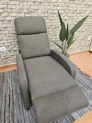 Sillón reclinable individual gris
