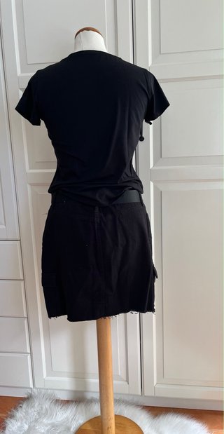 Falda vaquera mini negra