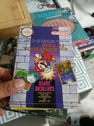 Super Mario Bros. Tetris Nintendo World Cup Cartuc