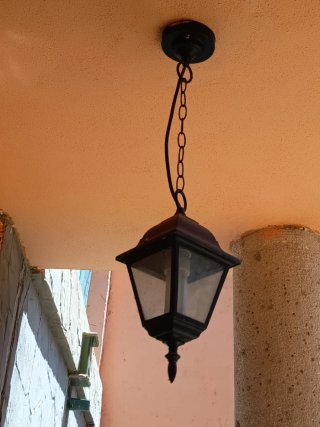 Farolillo colgante exterior negro