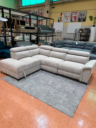 Sofá Chaise Longue Eléctrico Reclinable Beige