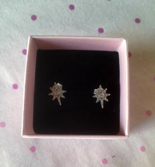 Pendientes Pandora Estrella Polar Plata