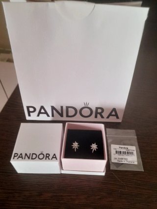 Pendientes Pandora Estrella Polar Plata