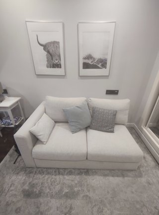Sofá 2 plazas Ikea gris tela como nuevo