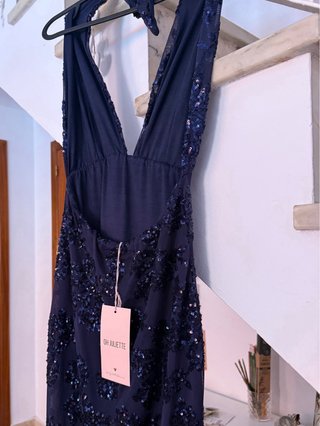 Vestido Oh Juliette Azul Lentejuelas SIN ESTRENAR.