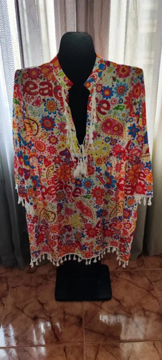 Vestido Camisola  playero estampado 2XL
