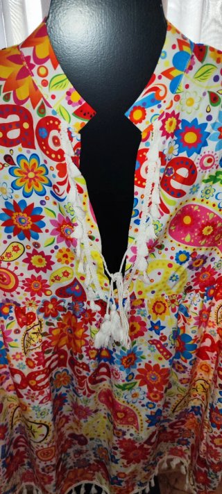 Vestido Camisola  playero estampado 2XL