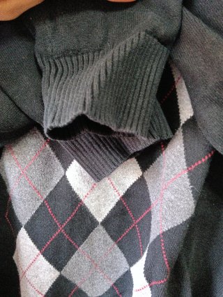 Jersey Tommy Hilfiger Argyle Negro Gris S