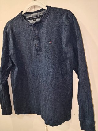 Polo Tommy Hilfiger manga larga azul Talla S