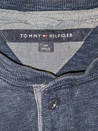 Polo Tommy Hilfiger manga larga azul Talla S