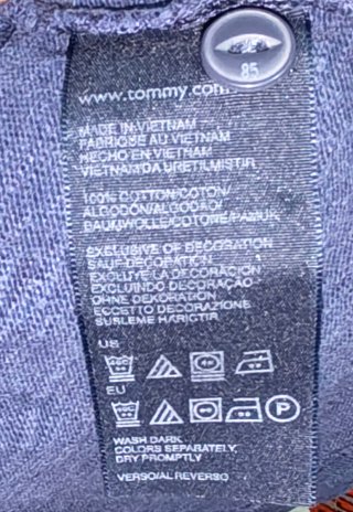 Polo Tommy Hilfiger manga larga azul Talla S