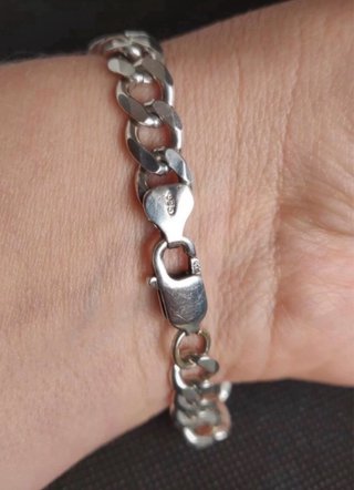 Pulsera Plata 925 Estampado Griego